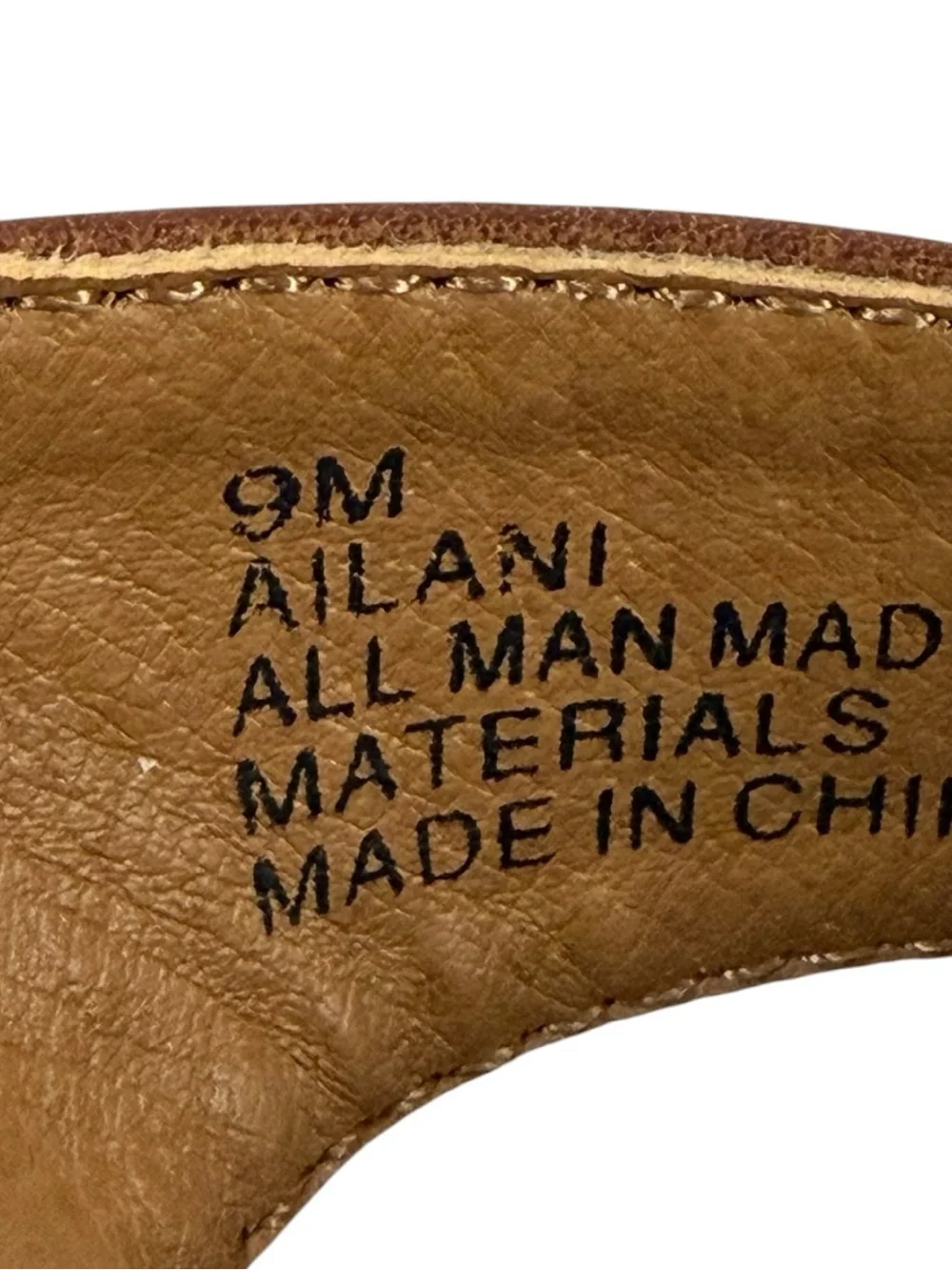 Makalu Ailani Cognac Cork Wedge Sandals Size 9 NWT